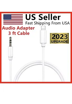 8 Pin To 3.5mm AUX Audio Car Adapter Cord For IPhone 14 13 12 11 Pro Max X/XS XR • $3.33