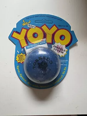 Vintage Moose's Yoyo Blue Tornado Glitter 4000 Storm Sparkle Rare 1990s Yoyo • $25
