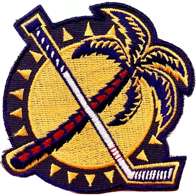 FLORIDA PANTHERS NHL HOCKEY VINTAGE TEAM JERSEY SLEEVE LOGO PATCH 3.5 X3.5  NAVY • $5.99