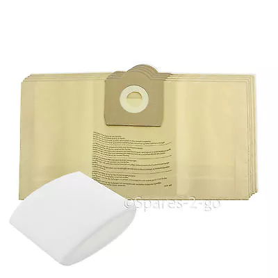 £11.59 • Buy 5 X Vacuum Bags & Foam Filter Fits GOBLIN Aquavac Hoover Double Walled Dust Bag