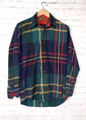 Vintage Roper Western Shirt Mens Size Medium Button Down Striped Plaid • $18