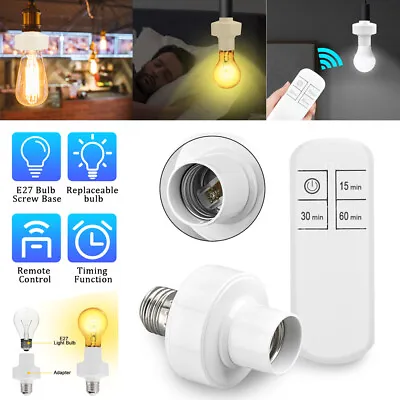 Wireless Remote Control E27 Lamp Holder Light Bulb Cap Socket Switch Screw Kit • $9.98