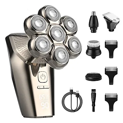 SEJOY 6 In1 Electric Razor Wet Dry Head Shaver For Bald Men Trimmer Grooming Kit • $25.79