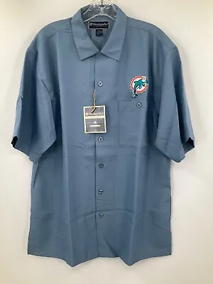 Miami Dolphins Team Issued New Weekender Button Down Polo W/ Throwback Logo Sz:m • $59.99