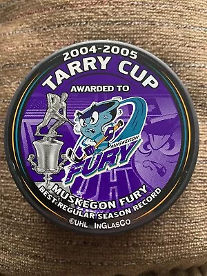 Muskegon Fury 2004-05 Tarry Cup Hockey Puck  • $10