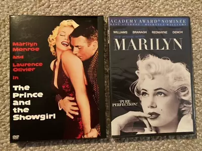 MARILYN MONROE LOT OF 2 DVDs PRINCE & THE SHOWGIRL 1957/MY WEEK WITH 2011 BIOPIC • $30