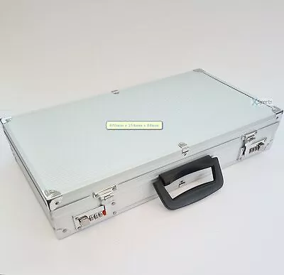 Large Aluminium Flight Case With Foam Inserts. Combination Lock For Pistol / Gun • £20.50