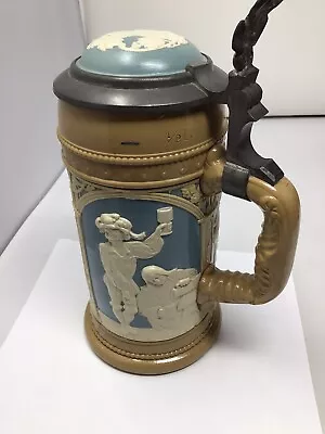 Villeroy And Boch Incised Stoneware Stein With Pewter Handle Mettlach Germany • $150