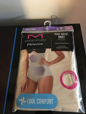 New Size Xl Women Maidenform Flexees Cool Comfort Firm Control High Waist Brief • $12.99