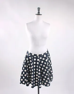 $28 • Buy Asos Curve Polka Dot Circle Skirt Navy Blue White Swing Size 22 Retro Rockabilly