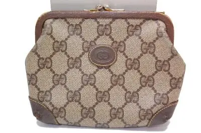 Auth GUCCI GG Pouch Brown 0227a • $58