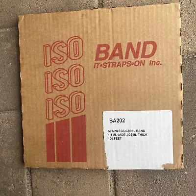 ISO Stainless Steel Banding 1/4”x 100' Roll .025 Inch Thick Straps On It BA202 • $45