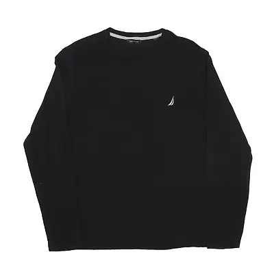 NAUTICA T-Shirt Black Long Sleeve Mens M • £12.99