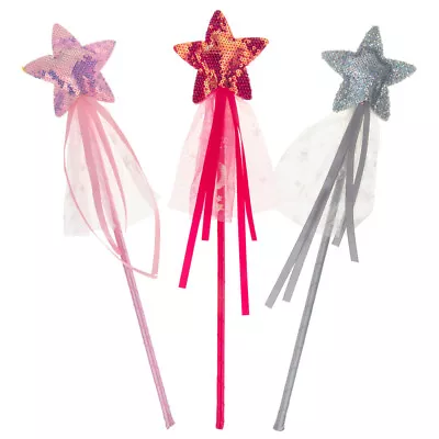  3 Pcs Fairy Wand Toys For Girls With Tassel Princess Make Up • £8.98