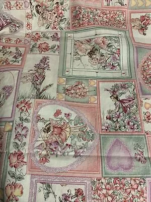 Flower Fairies Fabric By Rose Hubble Estate Of Cicely MARY BARKER Flowers Hearts • $29.99