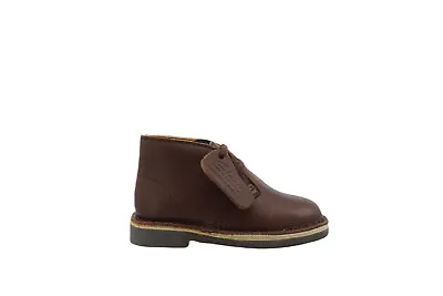 [03708] Clarks Desert Boot TD Boys Toddlers Kids Chestnut Brown Leather Wide • $37.47