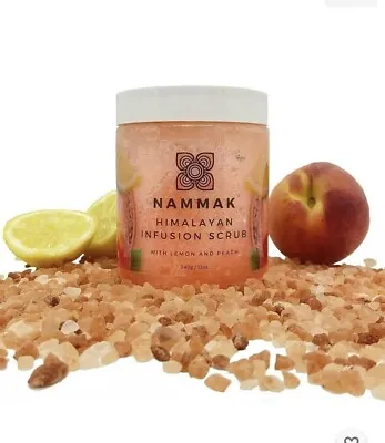 £8.50 • Buy Himalayan Salt Scrub Pink Natural Peach & Lemon OiI VEGAN Infusion Vitamin E