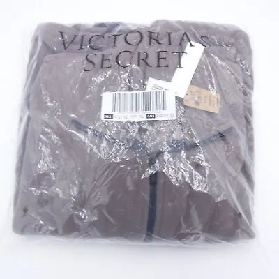 Victorias Secret Pink XL Brown Half Zip Fleece Sweatshirt • $35.99