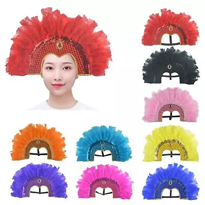 Fashion Chief Indian Headdress Headwear Head Dress Headband Feather Hat For • $18.85