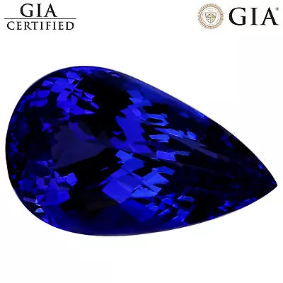 7.60 Ct GIA Certified AAAA+ Natural D Block Tanzanite Violetish Blue Pear Cut • $4179.99