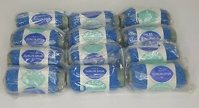 Lot Of 12 Jaeger Irish 50% Linen 50% Acrylic Orlon Yarn 1 Oz Skeins Tile Blue • $26.99