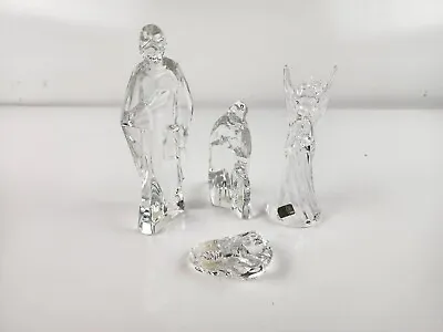 Mikasa Germany Mary Joseph Jesus & Angel Nativity Christmas Crystal Figurines • $99.99