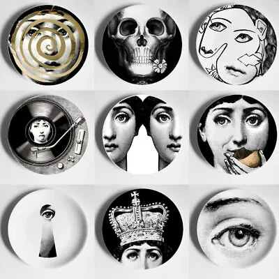 $27.20 • Buy Wall Plate Hanging Decorative Ceramic Vintage Fornasetti Decor Home Lina