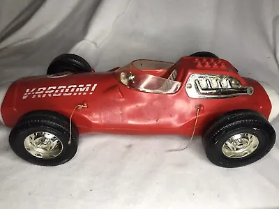 Vintage 1963 Mattel V-RROOM VROOM Red #5 Race Car Whip Car ~15 Inches • $30