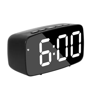 LED Digital Clock Mirror Display Snooze Alarm Temperature Time Table Desk Decor~ • $16.82