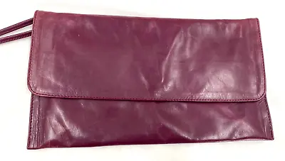 MO851 Luxurious Distressed Oxblood Leather Handbag Clutch Small Flap Purse New • $52