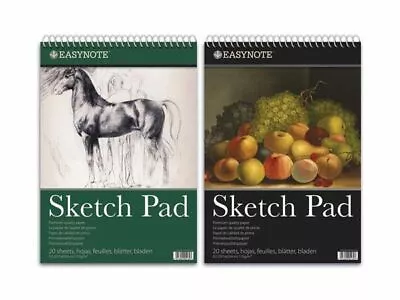 £11.75 • Buy 3 X Easynote A3 Spiral Sketch Pad - 20 Sheets Premium Quality 170gsm White Paper