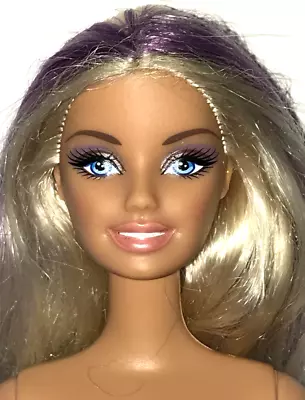 Nude Barbie 2009 Halloween Treat Witch Blonde Hair Purple Streaks Doll For OOAK • $11.99