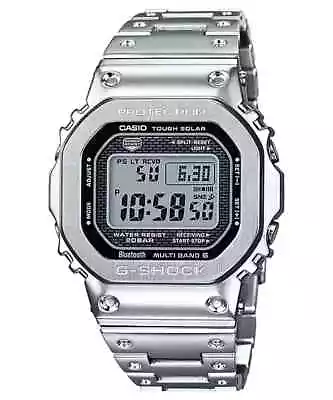 -NEW- Casio G-Shock Stainless Steel Atomic Solar Watch GMWB5000D-1 • $389