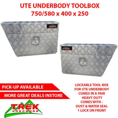 $185 • Buy Pair Toolbox Heavy Duty Aluminium Tool Box Under Tray Ute Truck Trailer