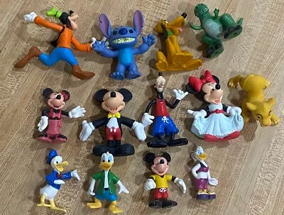 Lot Of 13 Disney Figures Mickey Minnie Goofy Donald Etc • $15.99