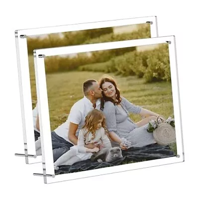 8x10 Acrylic Picture Frames  Clear Desk Photo Frames With Stand Modern Fram... • $39.86