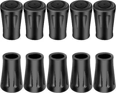 Dacitiery Walking Stick Rubber Tips Ferrules 10 Pack Walking Pole Rubber Tips • £7.03