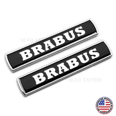 2x Mercedes Brabus Side Fender Marker Logo Badge Emblem Nameplate Sport Decorate • $14.99