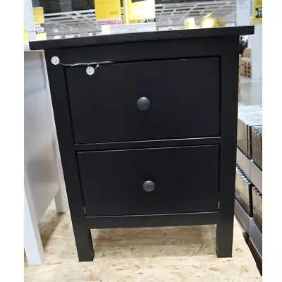 IKEA HEMNES 2-Drawer Chest Nightstand Black Brown 502.426.19 - NEW IN BOX • $248.99