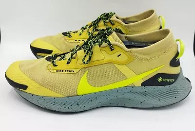 Nike Pegasus Trail 3 Gore-Tex Trainers Mens UK Size 9 Yellow DC8793-300 • £30