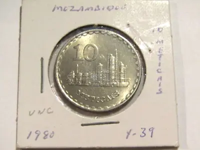 Mozambique 1980 10 Meticais Unc Coin • $7.99