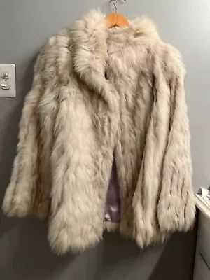 NWOT Natural Blue Fox Fur Coat Size M Finland Never Worn • $225