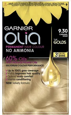 Garnier Olia Permanent Hair Colour 9.30 Caramel Gold • £5.50