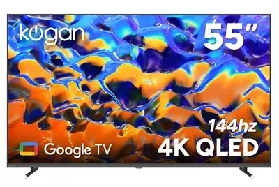 KOGAN 55  4K 144Hz QLED Smart Google TV™ VESA Dolby™ HDR YouTube - Free Shipping • $785
