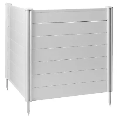 OPEN BOX - 42 X42  Privacy Screen Outdoor Vinyl Fence For AC / Trash Bins -Wht • $76.99