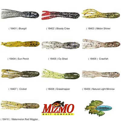 Mizmo Tubes Crappie Panfish EARTH TONES 1.75 Inch Any Color Baits 8 Count Pack • $5.99