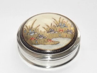 £95 • Buy RARE ANTIQUE EASTERN EGYPTIAN SOLID SILVER & ENAMEL BOX, SATSUMA, EGYPT C1900