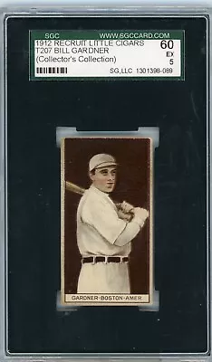 1912 T207 Bill Gardner Red Sox SGC 5 - EX • $225