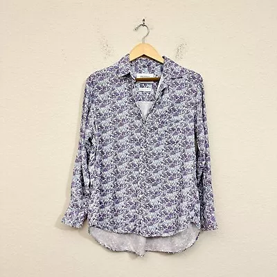 GRAYSON The Hero Blue Purple Floral Button-Up Shirt Long Sleeve Sz 3 (M) W8125 • $40