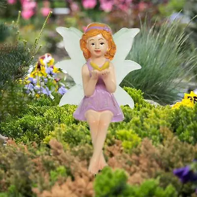 Miniature Fairy Garden Accessories Purple Skirt Fairy Resin Figurine House Patio • £6.95